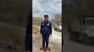 Ministra Zea explica que se construye un Badén provisional para el paso de vehículos