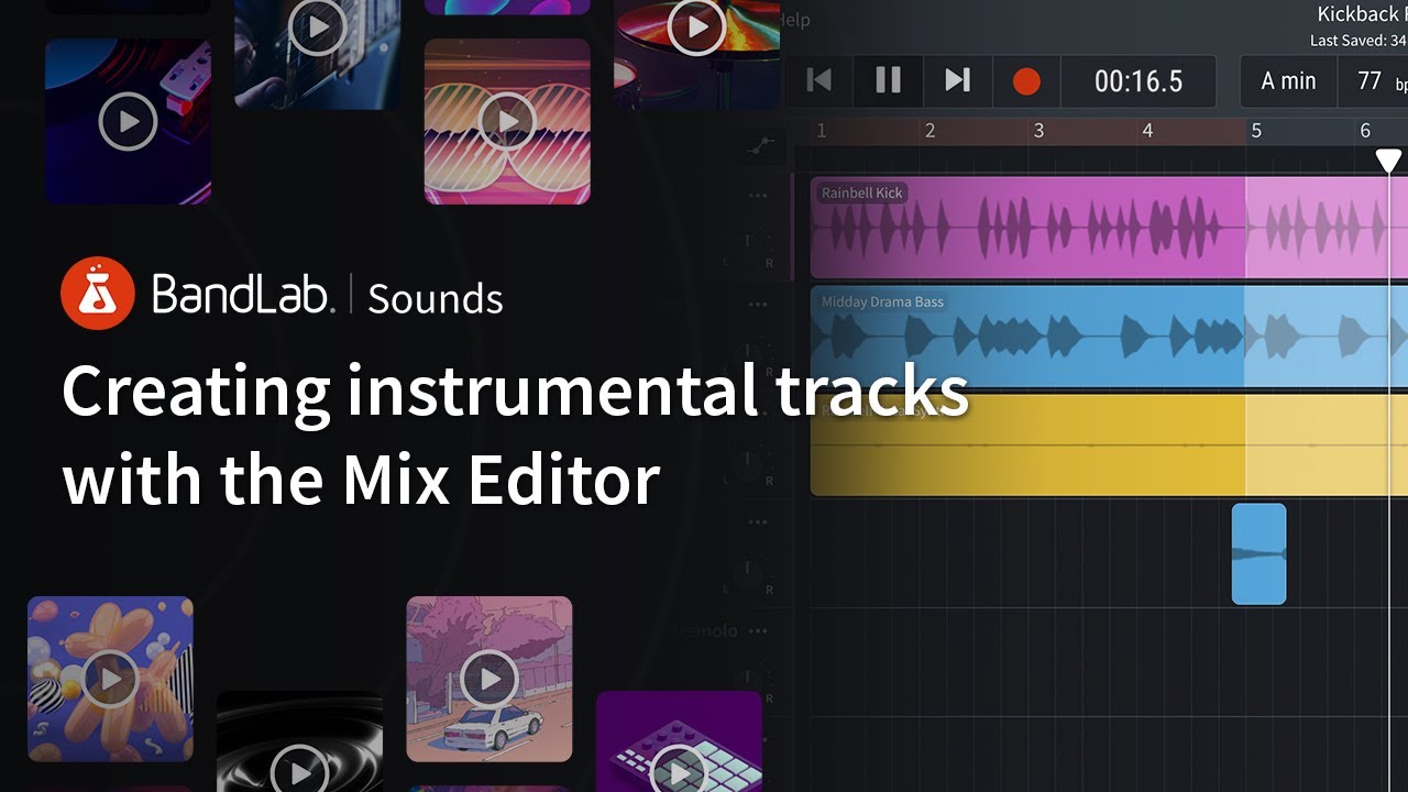 BandLab Sounds: Creating instrumental tracks with the Mix Editor