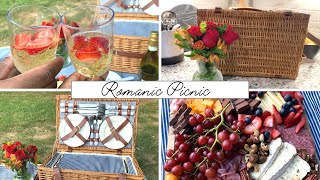 ROMANTIC PICNIC PREP + SET UP! Charcuterie, Flowers, and Wine🥂