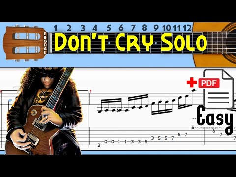 Guns N Roses - Don't Cry Solo Guitar Tab