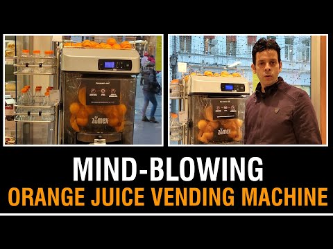MINDBLOWING ORANGE Juice Vending Machine at MOSCOW, MOSCOW JUICES, DRINKS. MOSCOW SHOPPING STORES