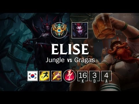 Elise Jungle vs Gragas - KR Challenger Patch 8.20