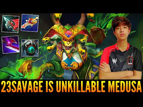 👉 23SAVAGE Is Unkillable Medusa - Countering Whole Enemy Hard Team - Dota 2