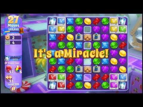 Wonka's World of Candy Level 599 - NO BOOSTERS + FULL STORY 🍫 | SKILLGAMING ✔️