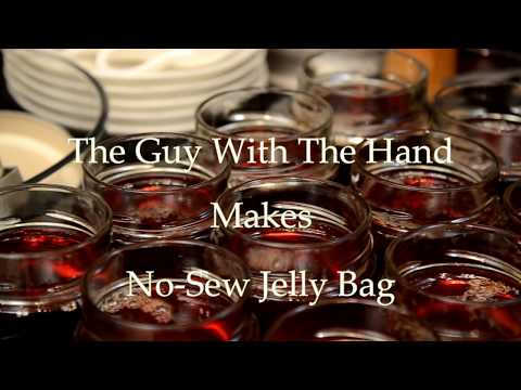 Part of a video titled How to Make a No-Sew Jelly Bag - YouTube