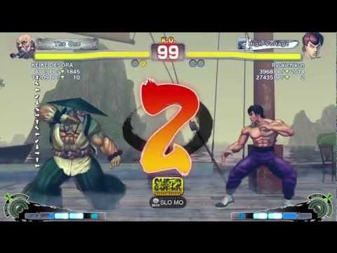 KEIKE DESORA (Gouken) vs Ryukichikun (Fei Long) - AE 2012 Match *720p*