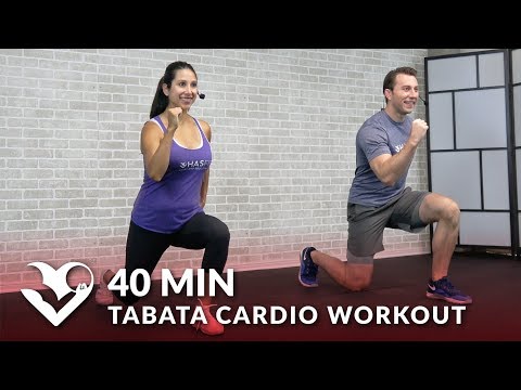 40 Min Tabata Cardio Workout without Equipment + Abs - Full Body HIIT No Equipment Cardio at Home