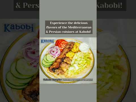 Experience the delicious flavors of the Mediterranean and Persian cuisines at Kabobi!