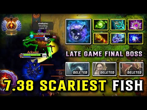 7.38 SCARIEST LATE GAME CARRY Slark | Max Attack Speed Build | Vs. Shotgun Morphling DOTA 2