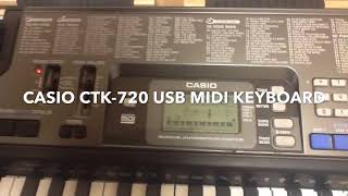 Video thumbnail for Casio CTK-720 USB Midi Music Keyboard - 61 Key Piano - 1990’s by MR. SILVARADO