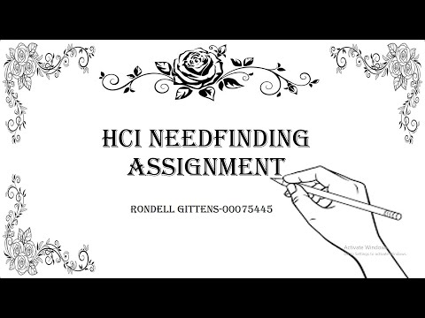Hci Needfinding Assignment