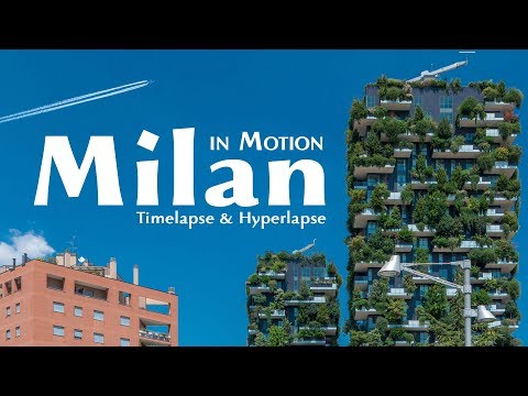 Fast motion through the streets with main sightseeing of Milan