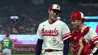 What a Sho! Shohei Ohtani flirts with no-hitter, strikes out 10 over 8 shutout innings!