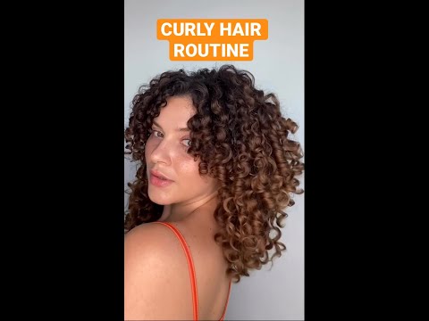 CURRENT CURLY HAIR ROUTINE (verb curl foaming gel tutorial)