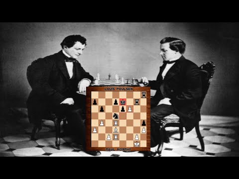 Paul Morphy vs Louis Poulsen  (1857) New York,USA Pawn vs Rook.#chess