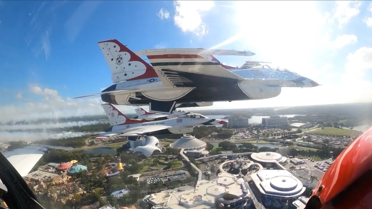U.S. Air Force Thunderbirds flyover POV