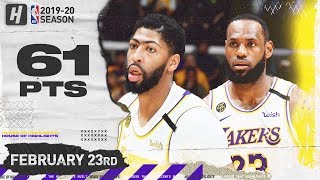Lebron James & Anthony Davis 61 Points Combined Highlights | Celtics vs Lakers | February 23, 2020