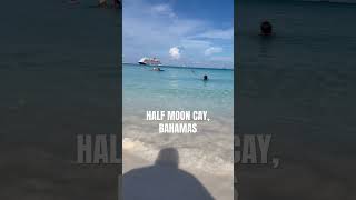 Beautiful View of the Carnival Vista from Half Moon Cay! Carnival’s Private Island in the Bahamas