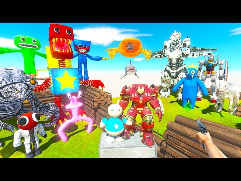 Hunting Giant Boxy Boo and Parkour Fights Mechagodzilla - Animal Revolt Battle Simulator