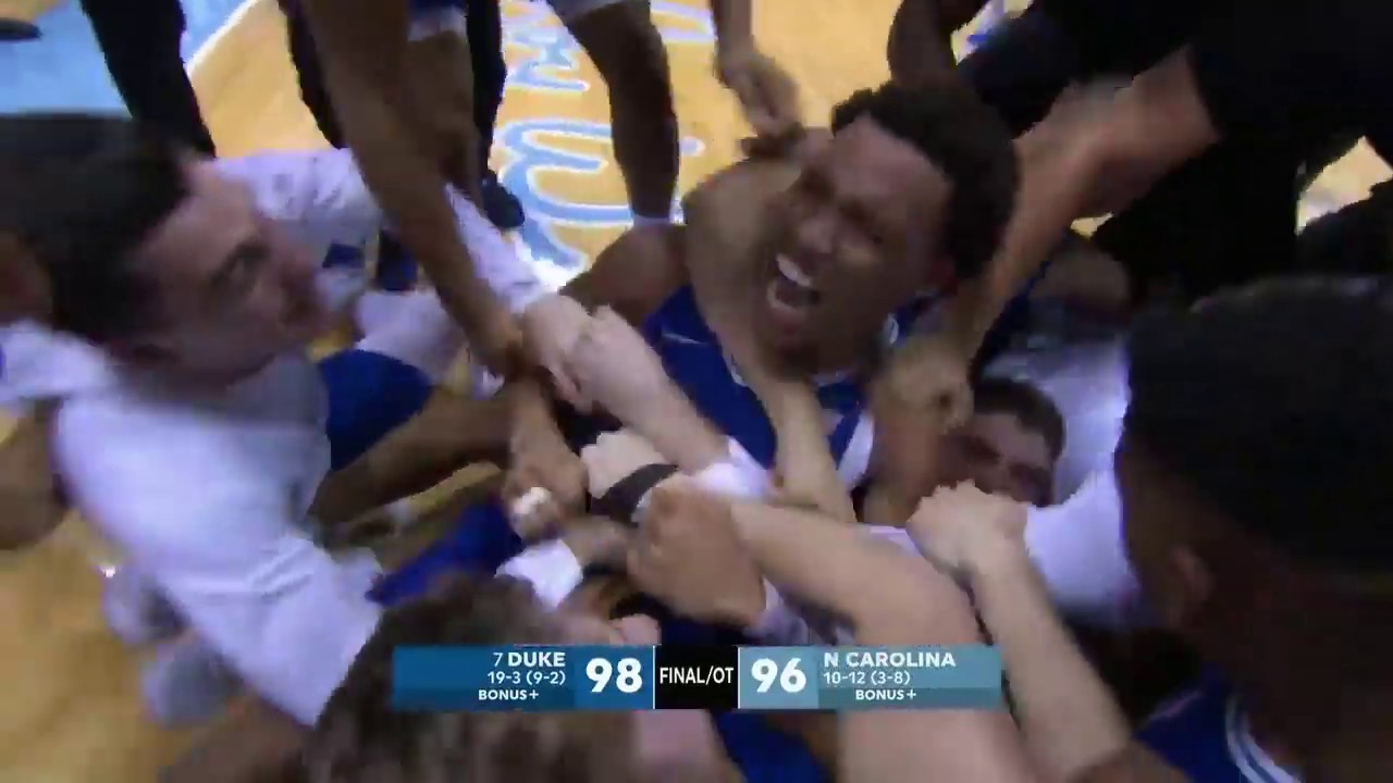 INSANE COMEBACK! WENDELL MOORE BUZZER BEATER DUKE VS NORTH CAROLINA - NCAA BASKETBALL