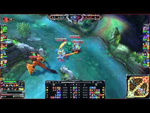 Crushing the enemy team and stealing the dragon