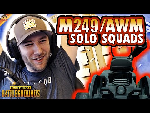 M249/AWM Solo Squads - chocoTaco PUBG Gameplay