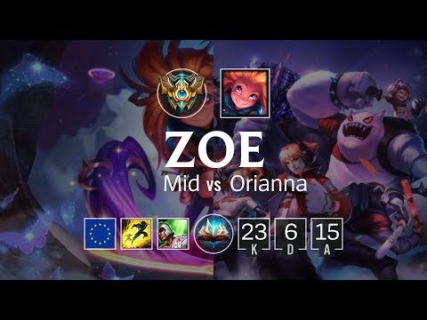 Zoe Mid vs Orianna - EUW Challenger Patch 8.7