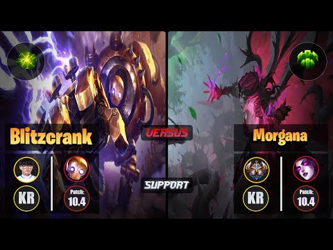 Hoit BLITZCRANK (Support) [Aftershock] VS MORGANA - Challenger KR Patch 10.4