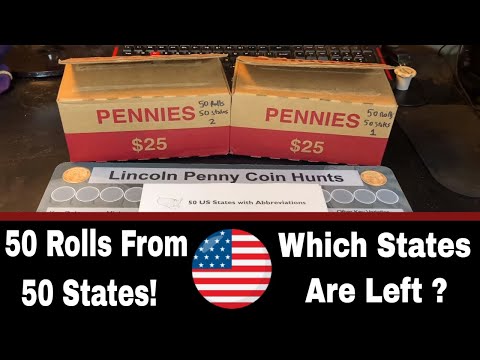 USA Penny Boxes Challenge - 50 Rolls From 50 States Update 2