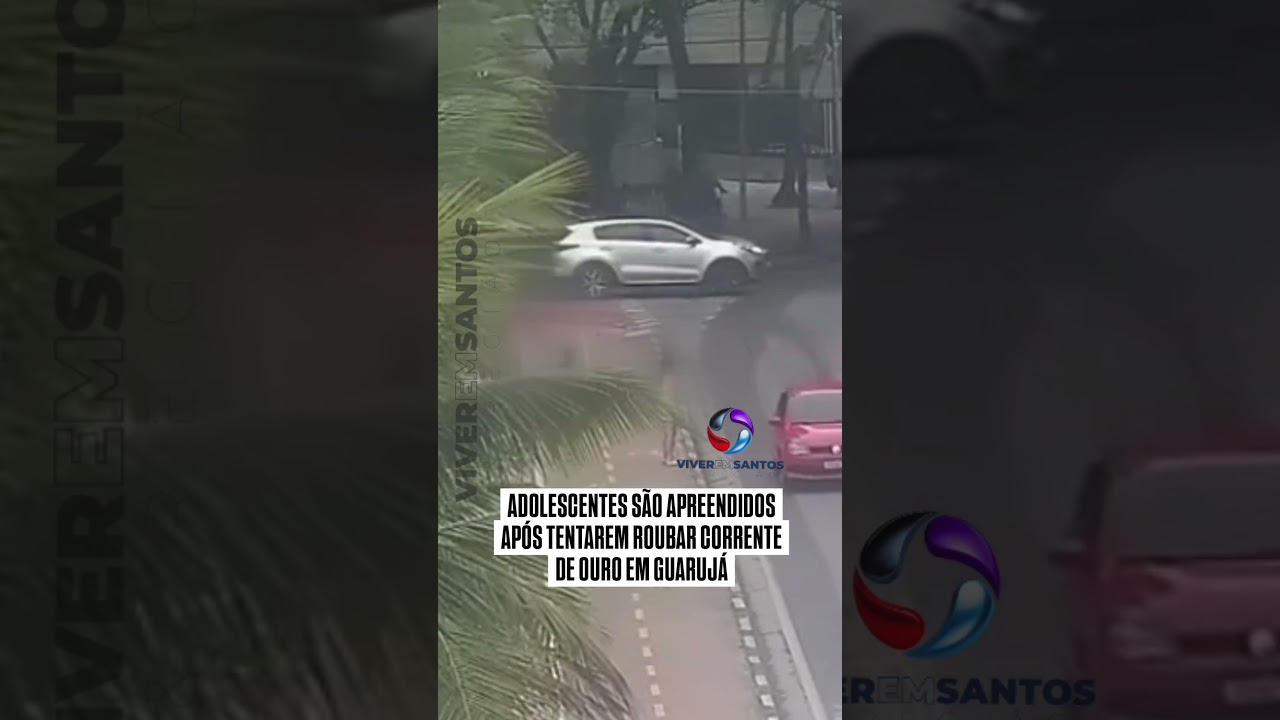 Adolescentes são apreendidos após tentarem roubar corrente de ouro em Guarujá.