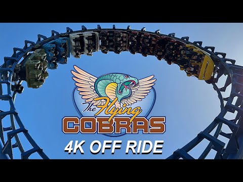 Off-ride footage of a Flying Cobras train