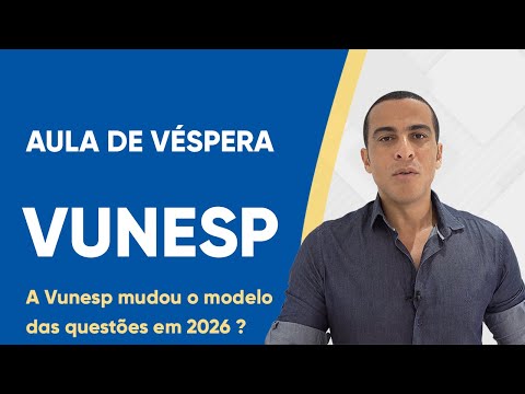 VUNESP PRE-EXAM CLASS - VINHEDO 2026 COMPETITIVE EXAM