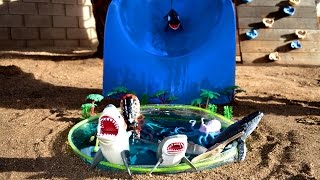 Kids Children Toddler Video Shark Toys Learn Learning Names of Sea Animals Slide Mini Pool Lagoon