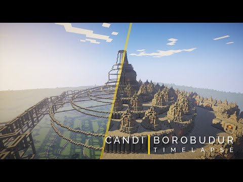 Minecraft // Building : Make Borobudur Temple Alone - Timelapse ✔