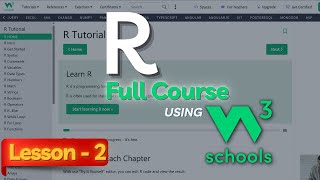 W3Schools R Programming Tutorial for Absolute Beginners (Part-2) | R Programming using W3Schools