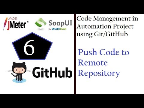 Code Management (SoapUI & JMeter) - Push Code to Remote Repository