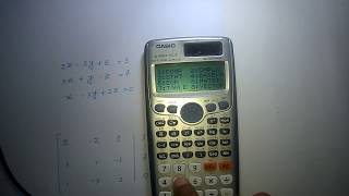 Gauss–Jordan elimination result only (using system of linear equation) in casio fx 991ES Calculator
