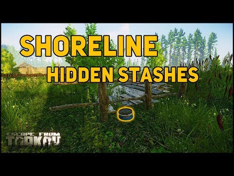 34 Hidden Shoreline Stashes! - Escape From Tarkov