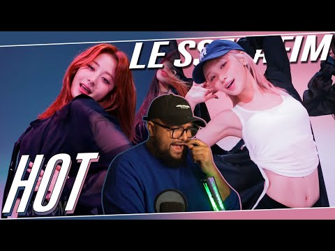 LE SSERAFIM 'HOT' STUDIO CHOOM REACTION | YUNJIN & CHAEWON PUTTING ME THROUGH IT 🧎🏽‍♂️