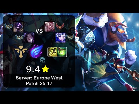 Alistar Support + Kai'Sa vs Rakan + Ashe - EUW Challenger - Patch 25.17