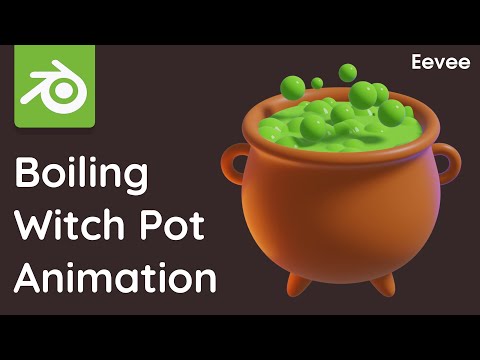 Stylized Witch Pot | Simple Boiling Animation in Eevee | Blender Tutorial