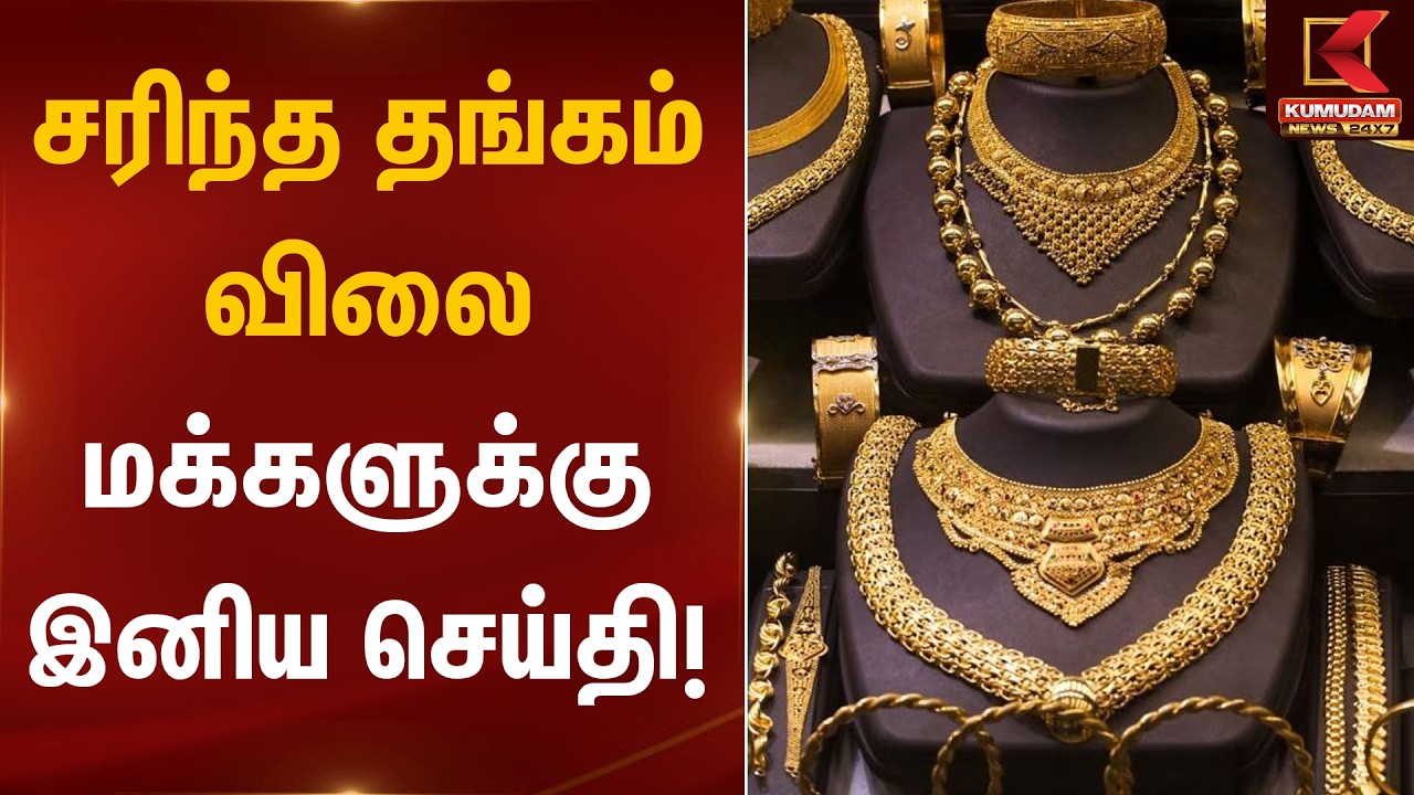சரிந்த தங்கம் விலை - மக்களுக்கு இனிய செய்தி! | Gold Rate Today | Chennai Gold Price | Kumudam News