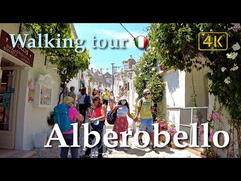 Alberobello (Puglia), Italy【Walking Tour】History in Subtitles - 4K