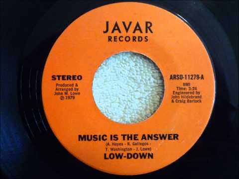 LOW-DOWN Music Is The Answer / Somebody RARE Funk Modern Soul 45 rpm on JAVAR 1979