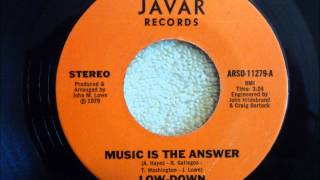 LOW-DOWN Music Is The Answer / Somebody RARE Funk Modern Soul 45 rpm on JAVAR 1979