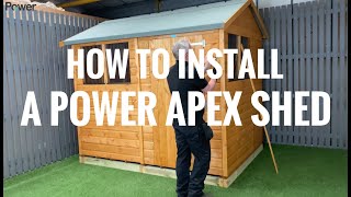 How to install a Power Apex Garden Shed - Power Sheds Apex Installation Video
