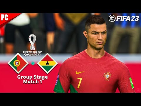 Portugal vs Ghana - FIFA 23 Gameplay - FIFA World Cup 2022 - Portugal Playthrough | PC™