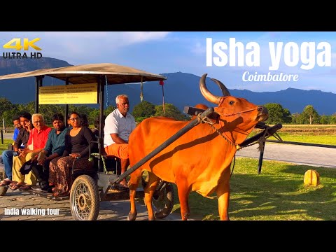 A peaceful place in south India - Isha yoga centre Coimbatore - walking tour 4k 60fps
