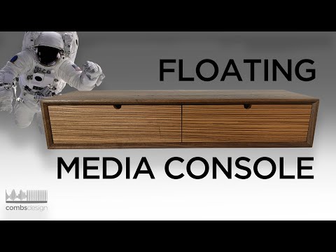Walnut Floating Console - Woodworking