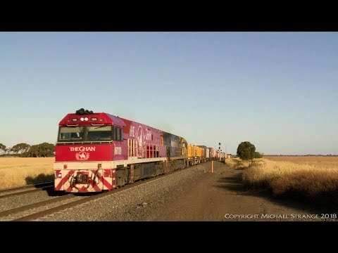 Ghan Livery NR109 Leading MA5 Freight Train (21/12/2016) - PoathTV Australian Railways
